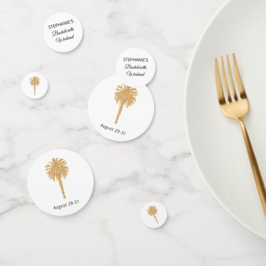Tropical Beach Gold Palm Zielort Bachelorette Konfetti (Gruppe)