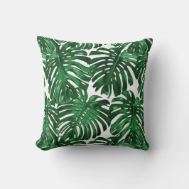 Tropical Beach Green Palm Jungle Blätter Kissen