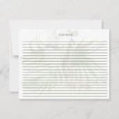 Tropical Beach Greenery Pink Floral Recipe Cards Dankeskarte (Rückseite)