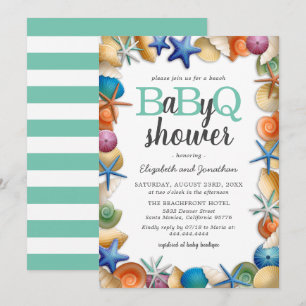 Tropical Beach GRILLEN Baby Dusche Einladung