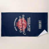 Tropical Beach GRILLEN Pit Master Vater Custom Strandtuch (Vorderseite)