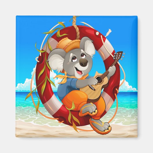 Tropical Beach Guitar spielt Koala Magnet (Vorne)