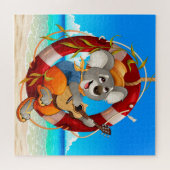 Tropical Beach Guitar spielt Koala Puzzle (Horizontal)