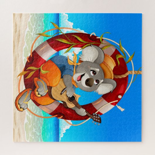 Tropical Beach Guitar spielt Koala Puzzle (Horizontal)