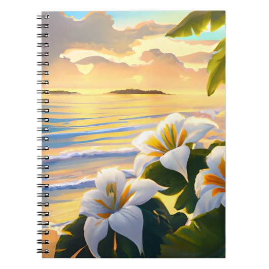 Tropical Beach, Hawaii-Notebook Notizblock (Vorderseite)