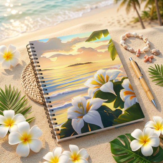 Tropical Beach, Hawaii-Notebook Notizblock