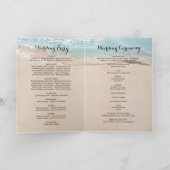 Tropical Beach Heart Hochzeit Programm (Innenseite)