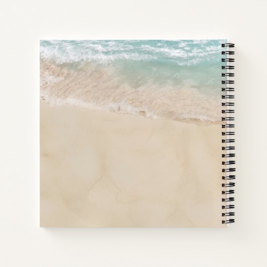 Tropical Beach Heart Shore Wedge Guest Book Notizblock (Rückseite)