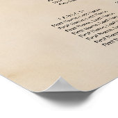 Tropical Beach Heart Wedding 14 Seating Chart Poster (Ecke)