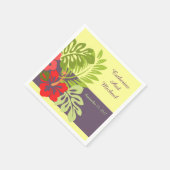 Tropical Beach Hibiskus Blume Wedding Serviette (Ecke)