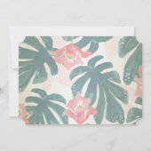 Tropical Beach Hibiskus Palm Blätter UAWG Einladung (Rückseite)