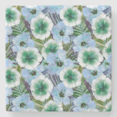 Tropical Beach Hibiskus Steinuntersetzer (Vorderseite)