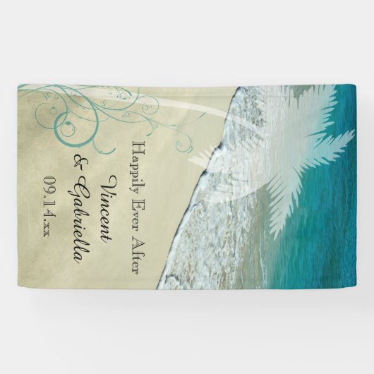 Tropical Beach Hochzeit Banner (Horizontal)