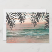 Tropical Beach Hochzeit Dankeskarte (Rückseite)