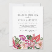 Tropical Beach Hochzeit Einladung (Vorderseite)