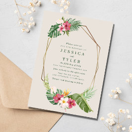 Tropical Beach Hochzeit Einladung