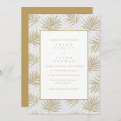 Tropical Beach Hochzeit Einladung (Vorne/Hinten)