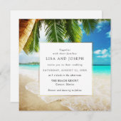 Tropical Beach Hochzeit in Urlaubsort Ankündigung (Vorne/Hinten)