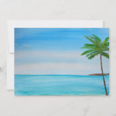 Tropical Beach Hochzeit in Urlaubsort Foto Save The Date (Rückseite)