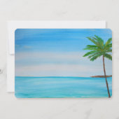 Tropical Beach Hochzeit in Urlaubsort Foto Save The Date (Rückseite)