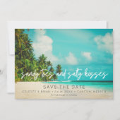 Tropical Beach Hochzeit in Urlaubsort Foto Save The Date (Vorderseite)