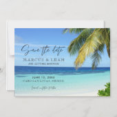 Tropical Beach Hochzeit in Urlaubsort Magneteinladung (Vorderseite)