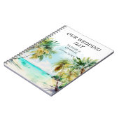 Tropical Beach Hochzeit in Urlaubsort Planner Notizblock (Linke Seite)
