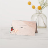 Tropical Beach Hochzeit in Urlaubsort Platzkarte (Vorderseite)