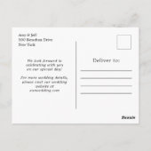 Tropical Beach Hochzeit in Urlaubsort Postkarte (Rückseite)