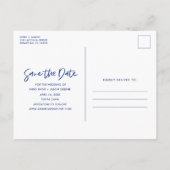 Tropical Beach Hochzeit in Urlaubsort retten Termi Ankündigungspostkarte (Rückseite)