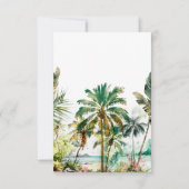 Tropical Beach Hochzeit in Urlaubsort RSVP Karte (Rückseite)