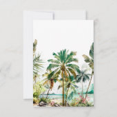 Tropical Beach Hochzeit in Urlaubsort RSVP Karte (Rückseite)