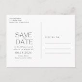 Tropical Beach Hochzeit in Urlaubsort Save the Dat Ankündigungspostkarte (Rückseite)