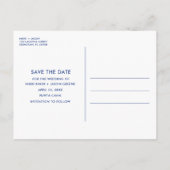 Tropical Beach Hochzeit in Urlaubsort Save the Dat Ankündigungspostkarte (Rückseite)