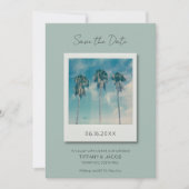 Tropical Beach Hochzeit in Urlaubsort Save the Dat Date (Vorderseite)
