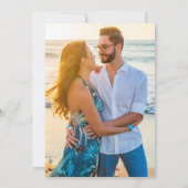 Tropical Beach Hochzeit in Urlaubsort Save the Dat Date (Rückseite)