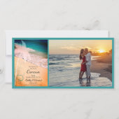 Tropical Beach Hochzeit in Urlaubsort Save the Dat Date (Vorderseite)