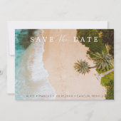 Tropical Beach Hochzeit in Urlaubsort Save the Dat Date (Vorderseite)