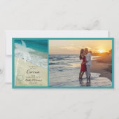 Tropical Beach Hochzeit in Urlaubsort Save the Dat Date (Vorderseite)