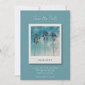 Tropical Beach Hochzeit in Urlaubsort Save the Dat Date (Vorderseite)
