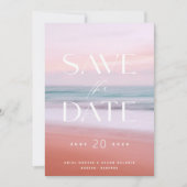 Tropical Beach Hochzeit in Urlaubsort Save the Dat Einladung (Vorderseite)