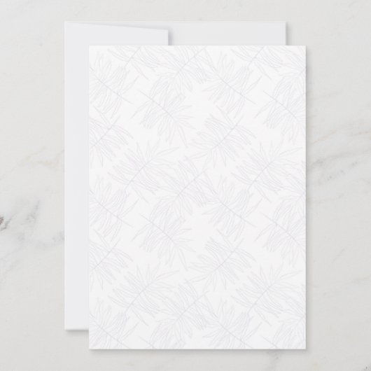 Tropical Beach Hochzeit in Urlaubsort Save the Dat Einladung (Rückseite)