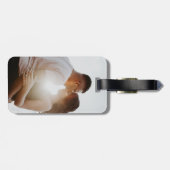 Tropical Beach Hochzeit in Urlaubsort Save the Dat Gepäckanhänger (Rückseite horizontal)