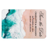 Tropical Beach Hochzeit in Urlaubsort Save the Dat Magnet (Horizontal)