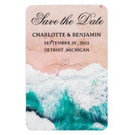 Tropical Beach Hochzeit in Urlaubsort Save the Dat Magnet