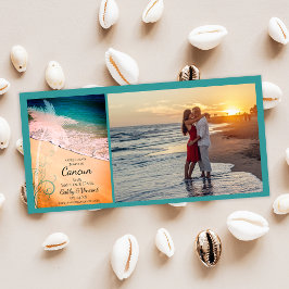 Tropical Beach Hochzeit in Urlaubsort Save the Dat Save The Date