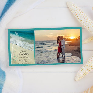 Tropical Beach Hochzeit in Urlaubsort Save the Dat Save The Date