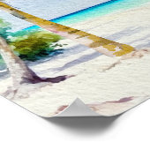 Tropical Beach Hochzeit in Urlaubsort Willkommensz Poster (Ecke)