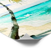 Tropical Beach Hochzeit in Urlaubsort Willkommensz Poster (Ecke)