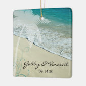 Tropical Beach Hochzeit Keramikornament (Links)